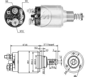 Втягуюче реле стартера ZM640