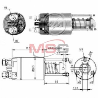 Втягуюче реле стартера ZM651