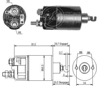 Втягуюче реле стартера ZM660