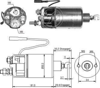 Реле стартера, що втягує. ZM661