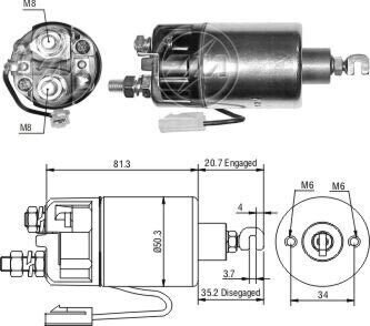 Втягивающее реле стартера ZM662