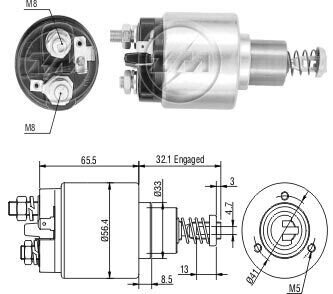 Реле втягуюче стартера ZM676