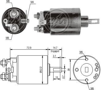 Втягивающее реле стартера ZM684