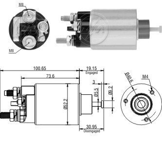 Втягуюче реле стартера ZM6860