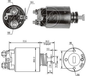 Втягуюче реле стартера ZM689