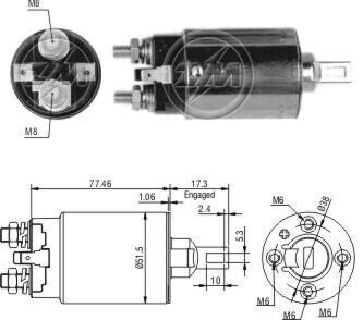 Втягуюче реле стартера ZM692