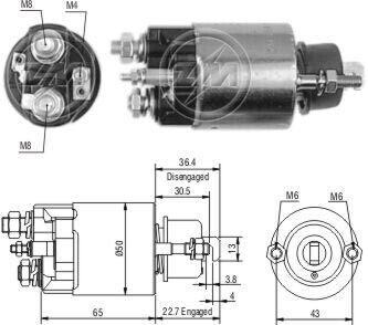 Реле втягивающего стартера ZM701