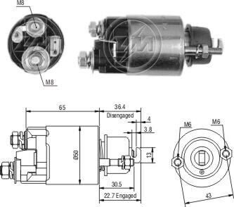 Реле втягуюче стартера ZM703