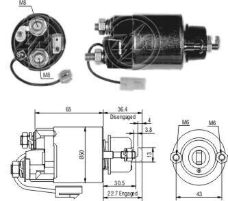 Втягуюче реле стартера ZM704