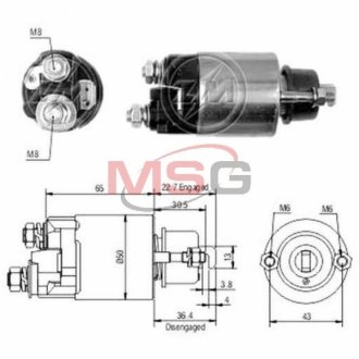 Втягуюче реле стартера ZM706