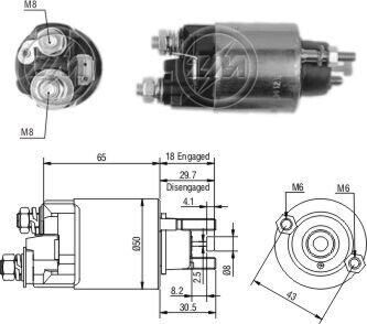 Реле втягуюче стартера ZM708