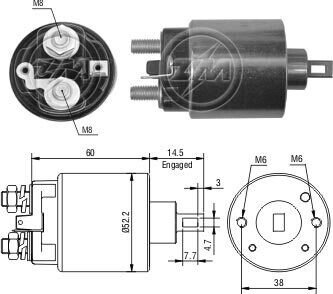 Втягивающее реле стартера ZM716