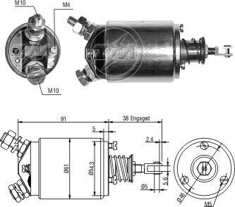 Втягуюче реле стартера ZM733