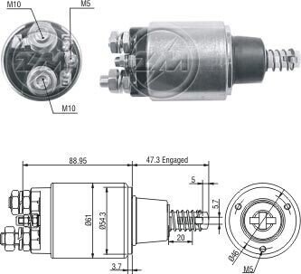 Втягуюче реле стартера ZM735