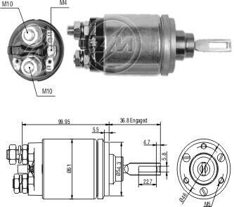 Реле втягуюче стартера ZM741