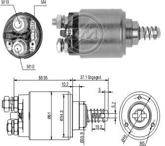 Втягивающее реле стартера ZM743