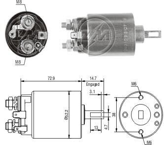 Реле втягуюче стартера ZM785