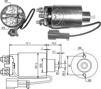 Втягивающее реле стартера ZM792