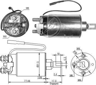 Втягивающее реле стартера ZM796