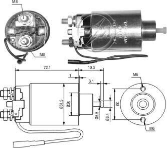 Реле втягуюче стартера ZM798