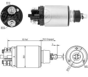 Втягивающее реле стартера ZM826