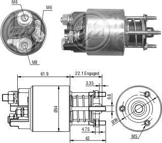 Реле втягуюче стартера ZM8395