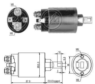 Реле втягуюче стартера ZM891