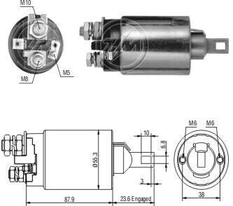 Втягивающее реле стартера ZM892