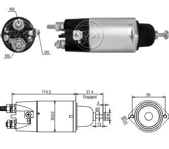 Втягивающее реле стартера ZM898